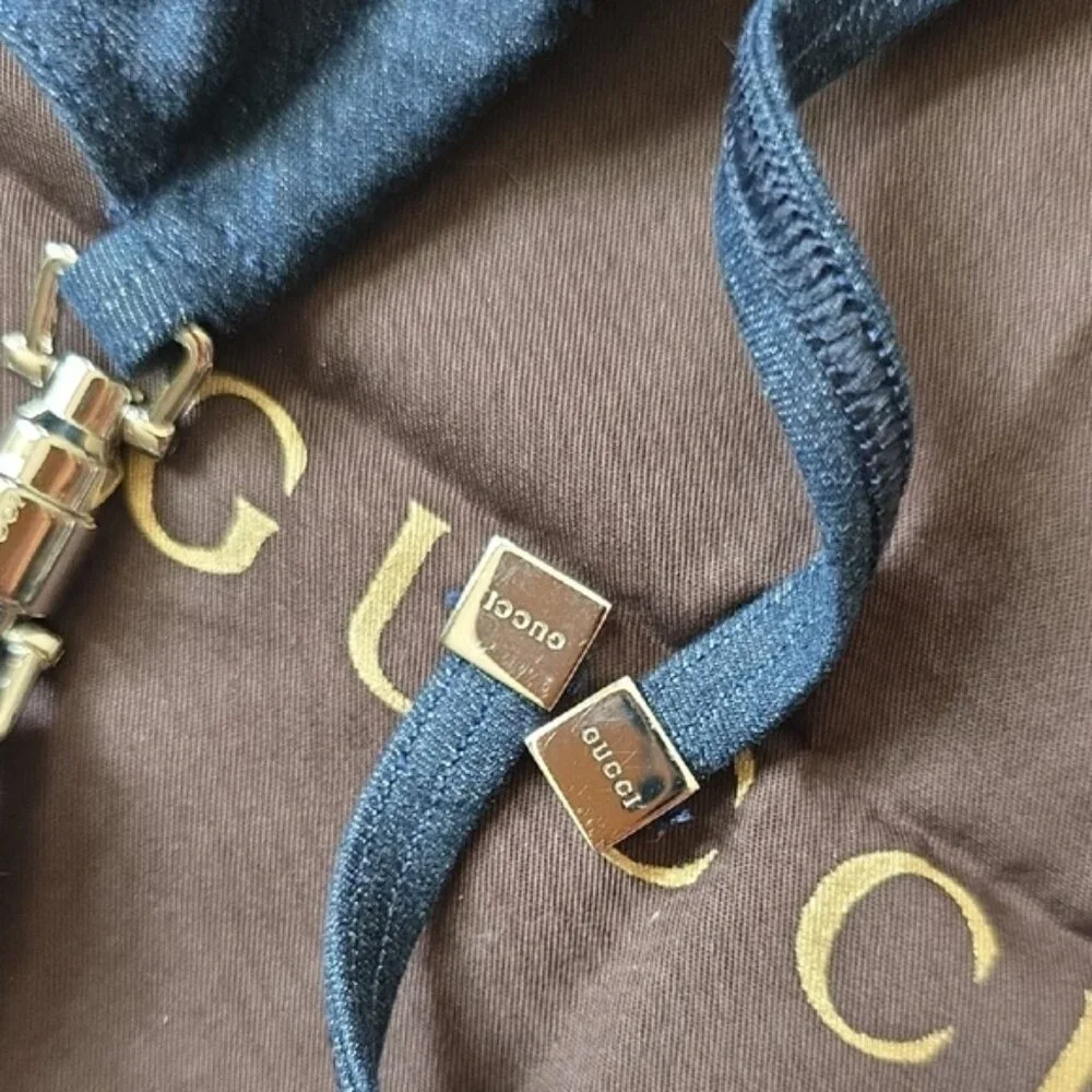 NEW, Gucci Stretch Denim Jackie Piston Lock Bikini - Picture 12 of 16
